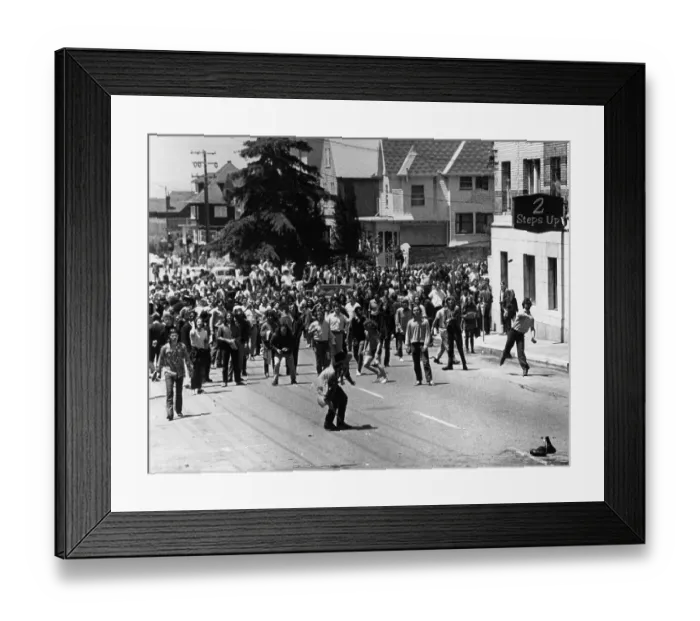 Framed Print : Peoples Park Riot Framed Print : Peoples Park Riot