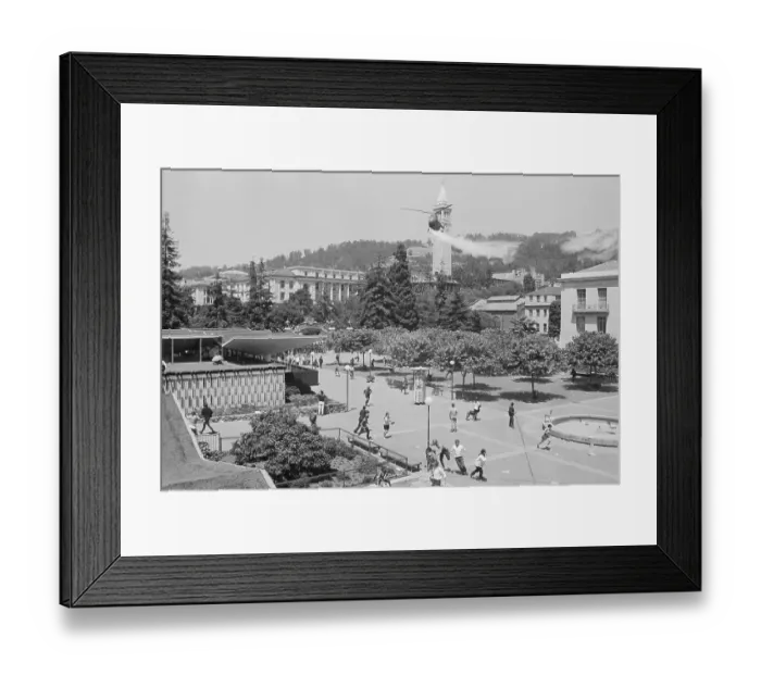 Framed Print : National Guard Spraying Tear Gas on Berkeley Students Framed Print : National Guard Spraying Tear Gas on Berkeley Students