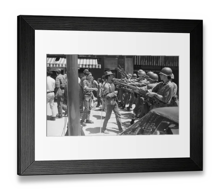 Framed Print : Standoff of People's Park Demonstrators and National Guard in Berkeley Framed Print : Standoff of People's Park Demonstrators and National Guard in Berkeley
