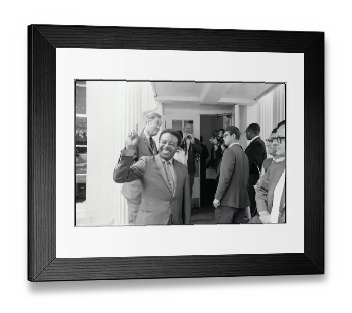 Framed Print : Ralph Abernathy Giving Peace Sign Framed Print : Ralph Abernathy Giving Peace Sign