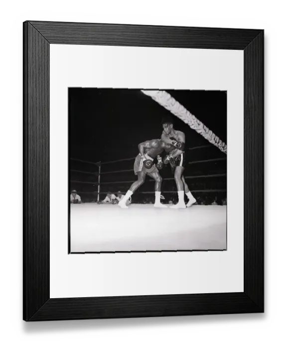 Framed Print : Boxer Held Under Arm Of Bloody Opponent Framed Print : Boxer Held Under Arm Of Bloody Opponent