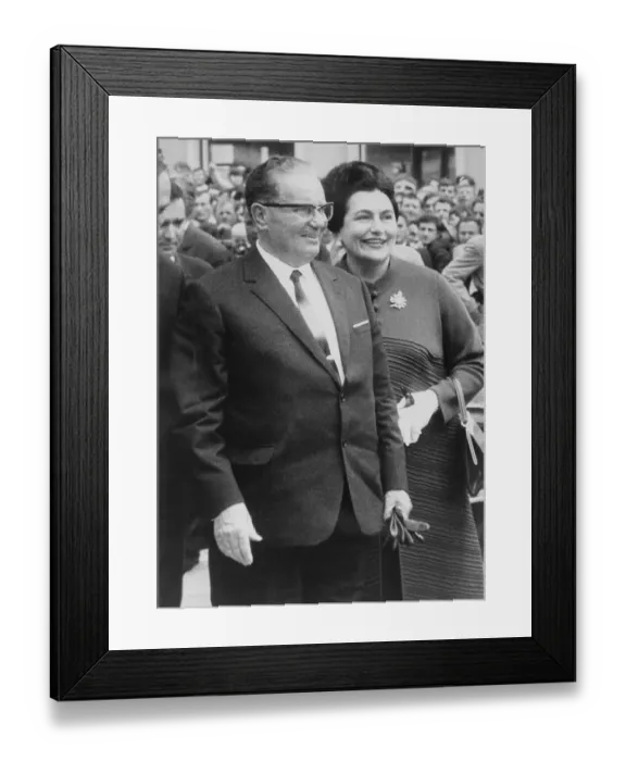 Framed Print : Josip Broz Tito with His Wife Framed Print : Josip Broz Tito with His Wife