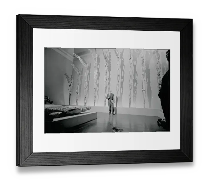 Framed Print : Nelson Rockefeller Standing with Exhibition Framed Print : Nelson Rockefeller Standing with Exhibition