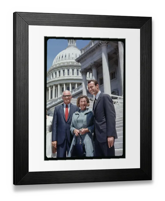 Framed Print : Mr. and Mrs. Barry M. Goldwater with Their Son Framed Print : Mr. and Mrs. Barry M. Goldwater with Their Son