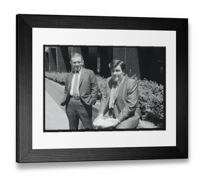 Framed Print : Norman Mailer, Left, and Jimmy Breslin Framed Print : Norman Mailer, Left, and Jimmy Breslin