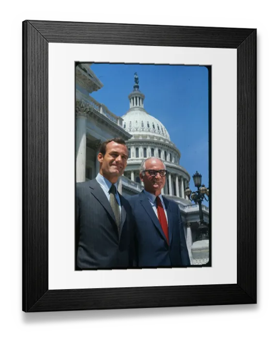 Framed Print : Senator Barry M. Goldwater and his Son