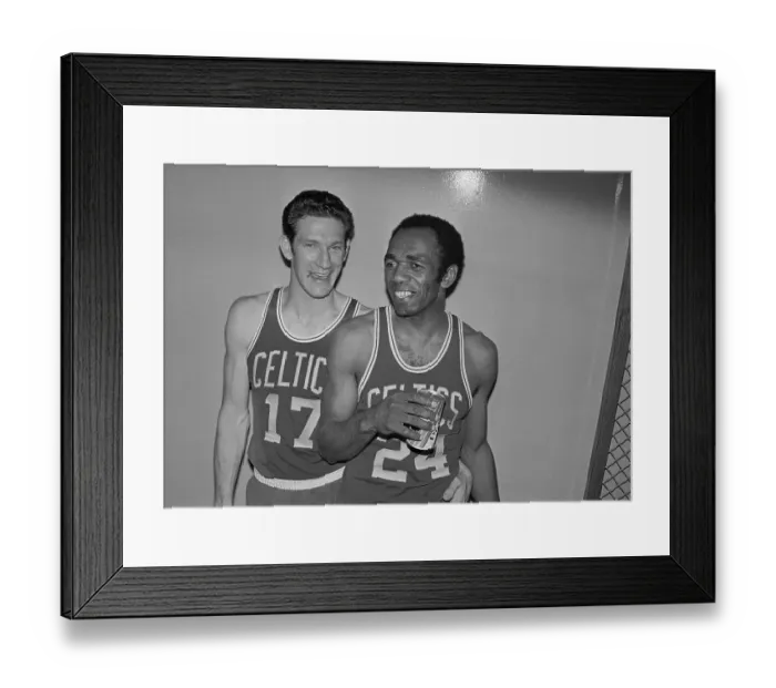Framed Print : Celtics John Havlicek and Sam Jones Speaking to Reporters Framed Print : Celtics John Havlicek and Sam Jones Speaking to Reporters