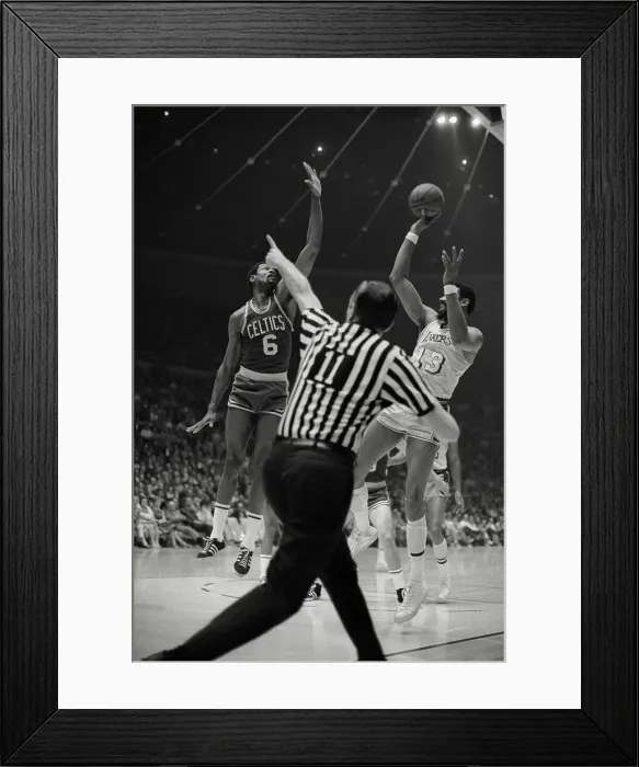 Framed Print : Wilt Chamberlain Shooting Basketball Framed Print : Wilt Chamberlain Shooting Basketball