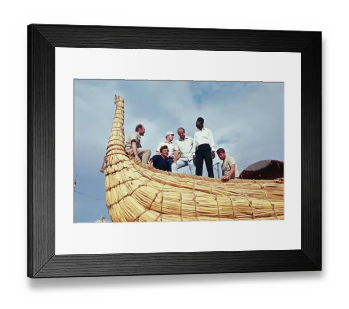 Framed Print : Thor Heyerdahl and Others Aboard Ra Framed Print : Thor Heyerdahl and Others Aboard Ra