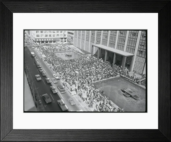 Framed Print : Black Panther Party Followers at Federal Building Framed Print : Black Panther Party Followers at Federal Building