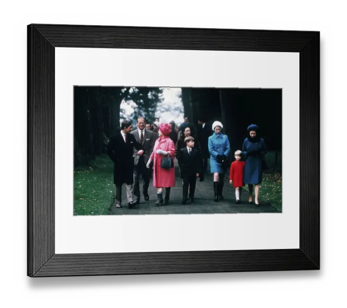 Framed Print : Royal Family Walking together Framed Print : Royal Family Walking together