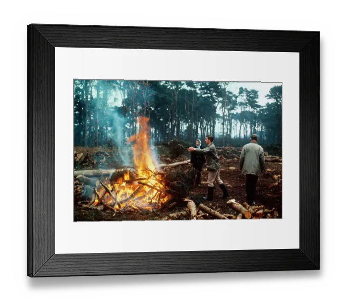 Framed Print : Prince Charles and Family Burning Shrubs Framed Print : Prince Charles and Family Burning Shrubs