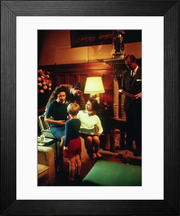 Framed Print : Prince Charles and Family Relaxing at Home Framed Print : Prince Charles and Family Relaxing at Home