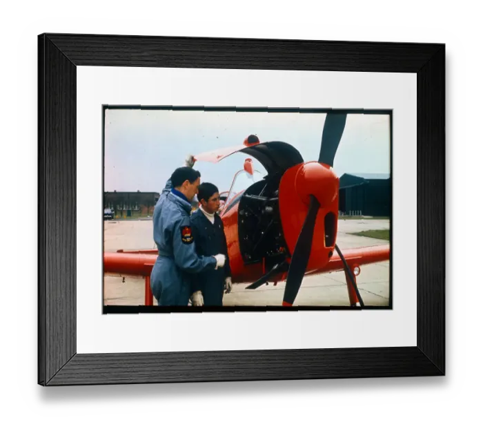 Framed Print : Prince Charles Talking with Flight Instructor Framed Print : Prince Charles Talking with Flight Instructor