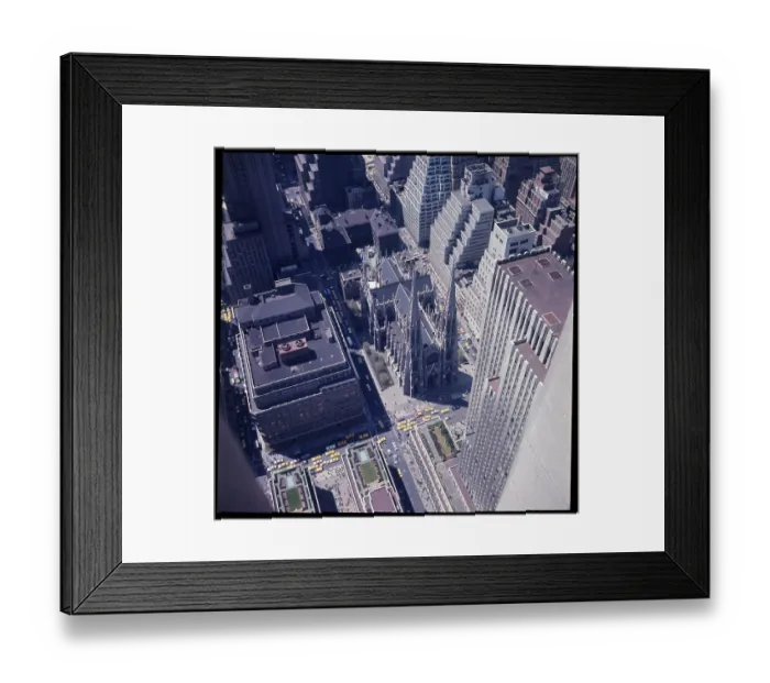 Framed Print : Overview of Manhattan Street