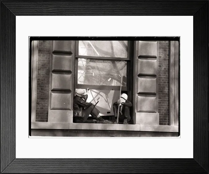 Framed Print : Student Demonstrators Occupy Building Framed Print : Student Demonstrators Occupy Building
