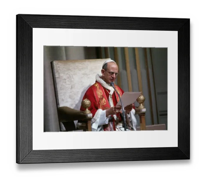 Framed Print : Pope Paul VI Speaking Framed Print : Pope Paul VI Speaking