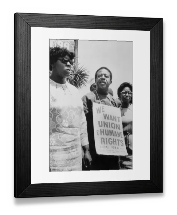 Framed Print : Reverend Ralph Abernathy Picketing Framed Print : Reverend Ralph Abernathy Picketing