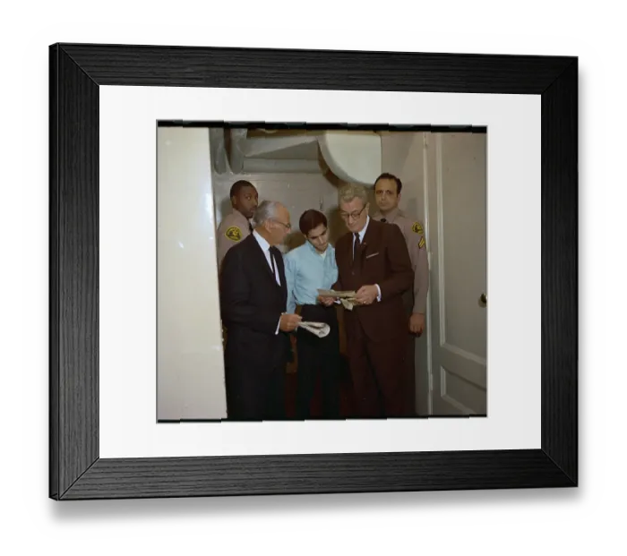 Framed Print : Sirhan B Sirhan Listening to Attorneys Framed Print : Sirhan B Sirhan Listening to Attorneys