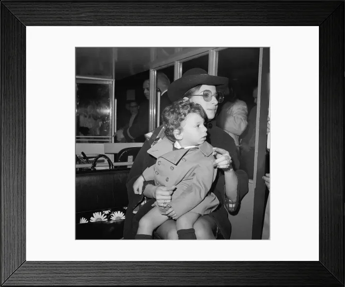 Framed Print : Barbara Streisand with Son Framed Print : Barbara Streisand with Son