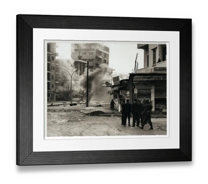Framed Print : Military Police on Street Framed Print : Military Police on Street