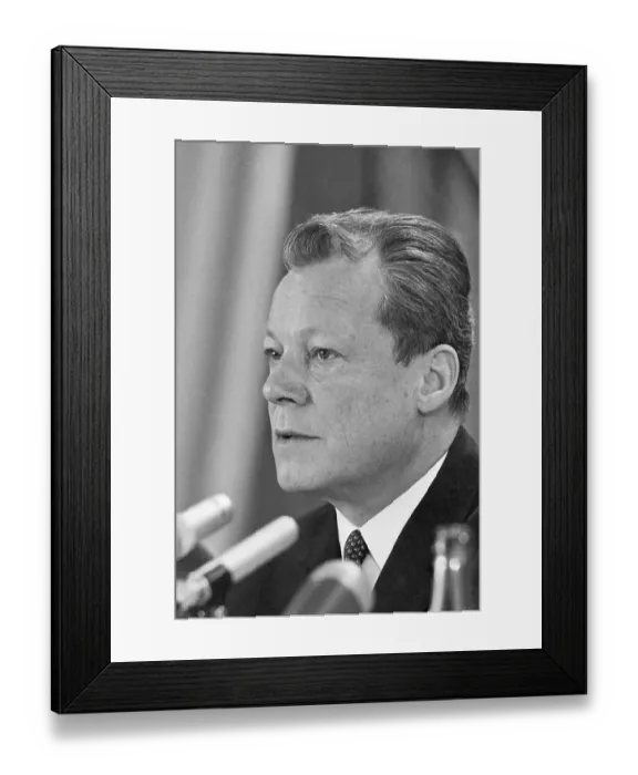 Framed Print : Portrait of Willy Brandt Framed Print : Portrait of Willy Brandt