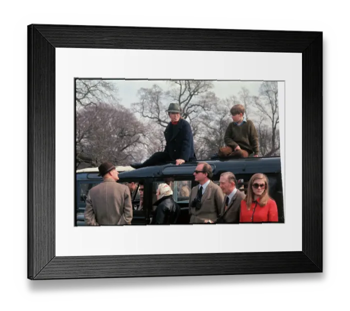 Framed Print : Princess Anne and Prince Andrew Sitting atop Truck Framed Print : Princess Anne and Prince Andrew Sitting atop Truck