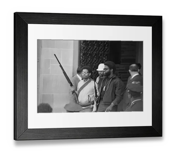 Framed Print : Armed African American Student Protesters