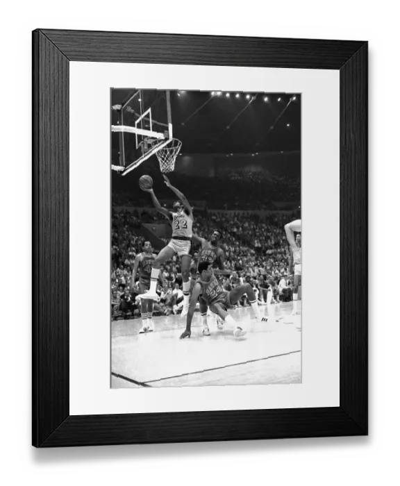 Framed Print : Elgin Baylor Going up for Basket Framed Print : Elgin Baylor Going up for Basket
