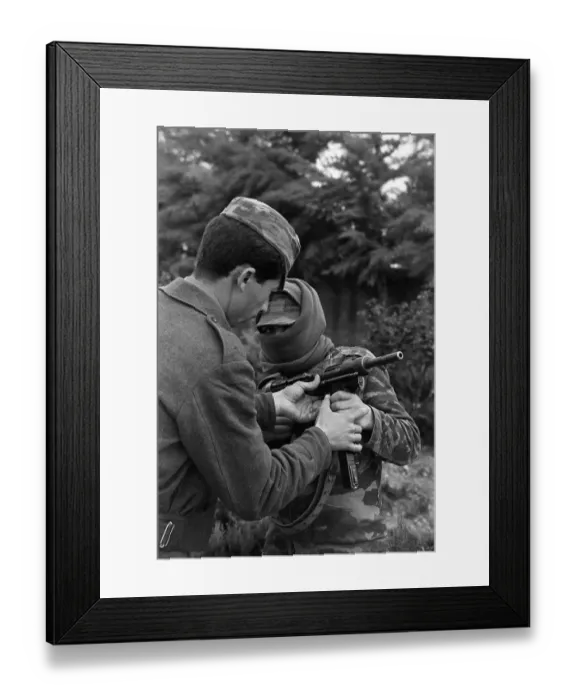 Framed Print : Fatah Member Learns to Use Assault Rifle Framed Print : Fatah Member Learns to Use Assault Rifle