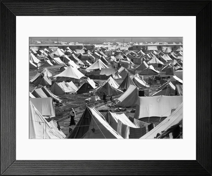 Framed Print : Palestinian Refugee Camp in Jordan