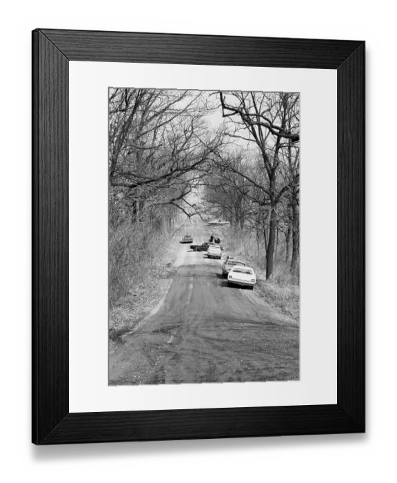 Framed Print : Police Checking Site of Murder Framed Print : Police Checking Site of Murder