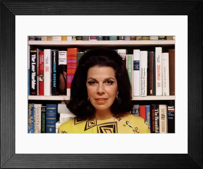 Framed Print : Portrait of Novelist Jacqueline Susann Framed Print : Portrait of Novelist Jacqueline Susann