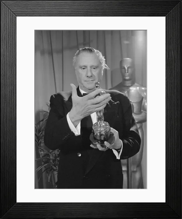 Framed Print : Carol Reed Holding His Academy Award Framed Print : Carol Reed Holding His Academy Award