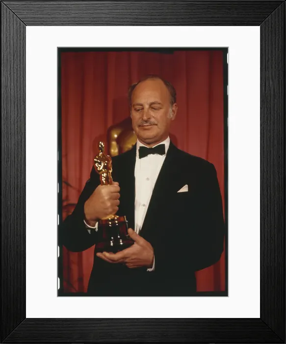 Framed Print : John Woolf Holding His Oscar Framed Print : John Woolf Holding His Oscar