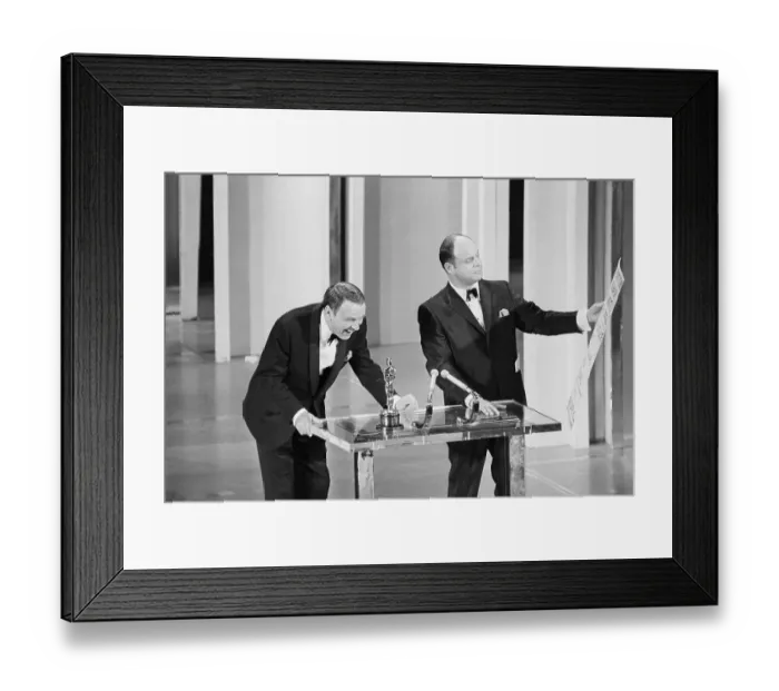 Framed Print : Don Rickles and Frank Sinatra at Academy awards