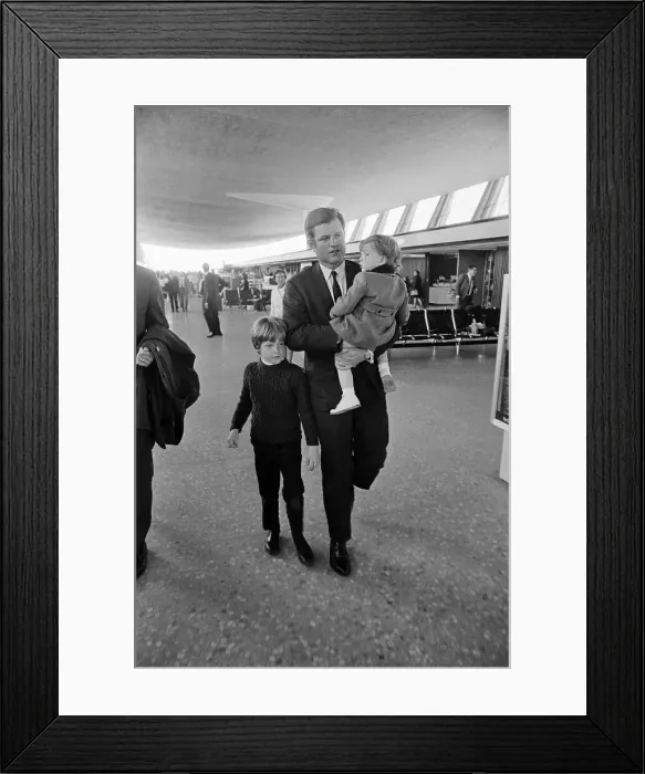 Framed Print : Senator Edward Kennedy with His Sons Framed Print : Senator Edward Kennedy with His Sons