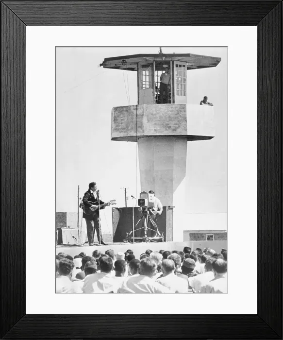 Framed Print : Johnny Cash Singing for Cummins Prison Farm Inmates Framed Print : Johnny Cash Singing for Cummins Prison Farm Inmates