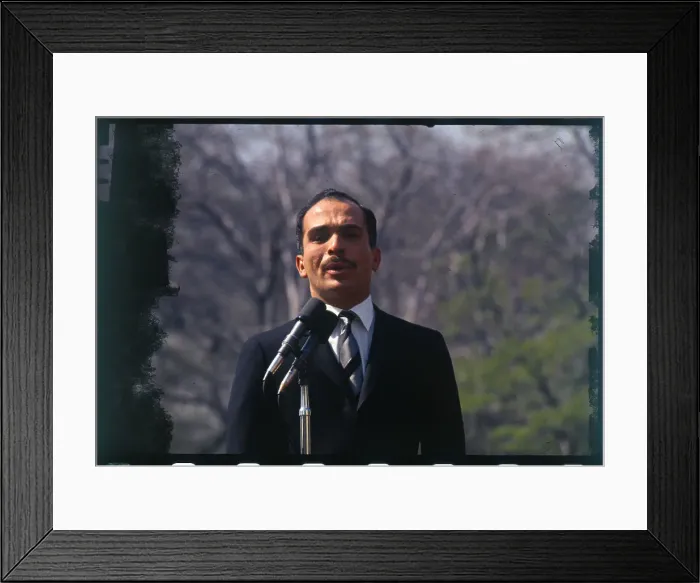 Framed Print : King Hussein Giving a Speech Framed Print : King Hussein Giving a Speech