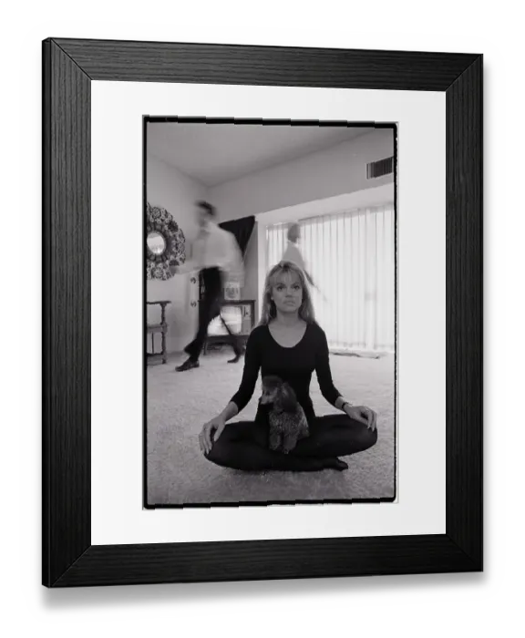 Framed Print : Dyan Cannon Practicing Yoga Framed Print : Dyan Cannon Practicing Yoga