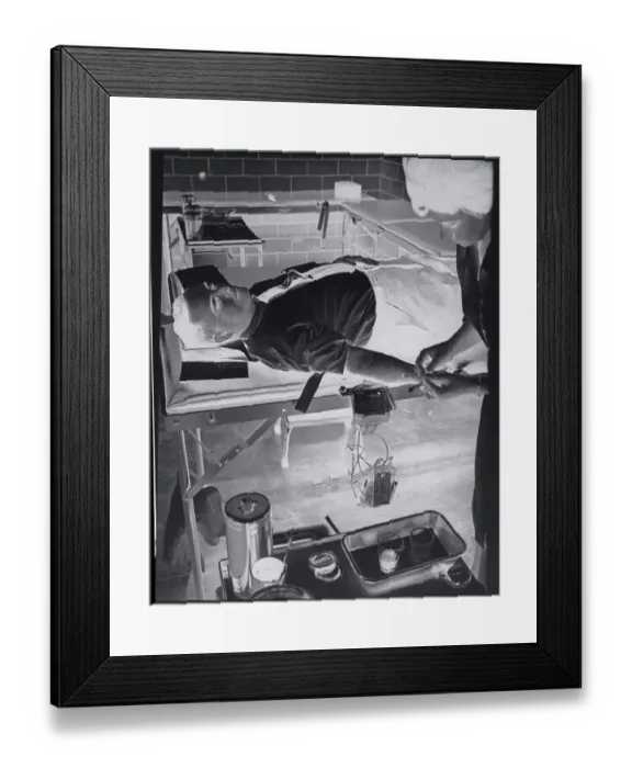 Framed Print : Businessman Preparing to Give Blood Framed Print : Businessman Preparing to Give Blood