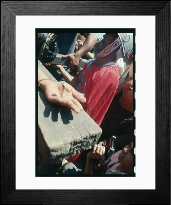 Framed Print : Juanito Piring's Hand with a Nail Driven Through Framed Print : Juanito Piring's Hand with a Nail Driven Through