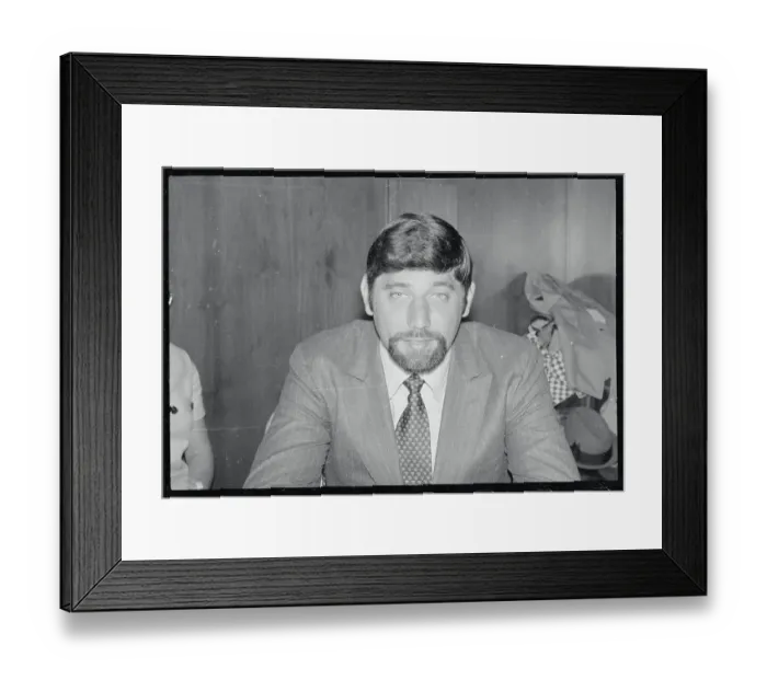 Framed Print : Joe Nameth Sporting a FuManchu Mustache Framed Print : Joe Nameth Sporting a FuManchu Mustache