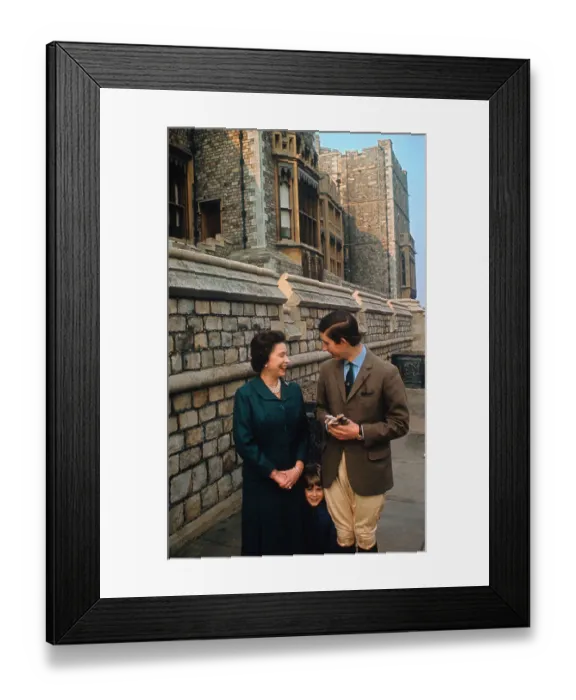 Framed Print : Prince Charles and Queen Elizabeth Standing Outside Framed Print : Prince Charles and Queen Elizabeth Standing Outside