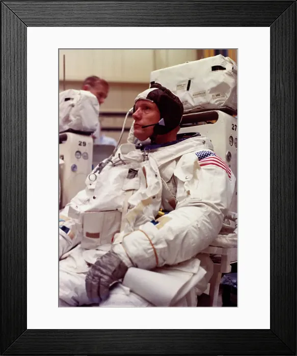 Framed Print : Neil Armstrong Wearing Spacesuit