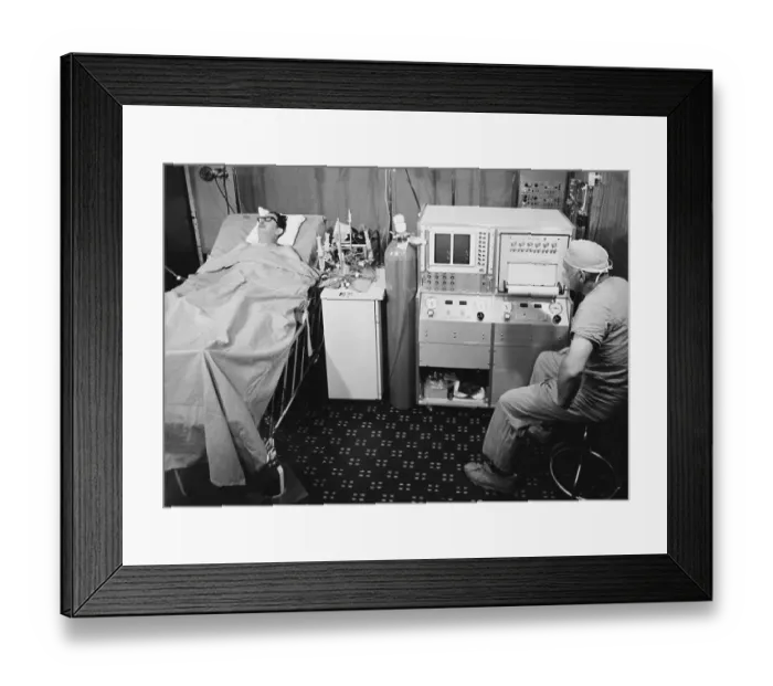 Framed Print : Haskell Karp in Surgery Recovery Room Framed Print : Haskell Karp in Surgery Recovery Room