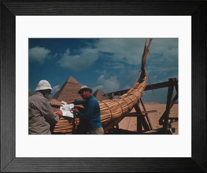 Framed Print : Thor M. Heyerdahl Standing by His Boat Framed Print : Thor M. Heyerdahl Standing by His Boat