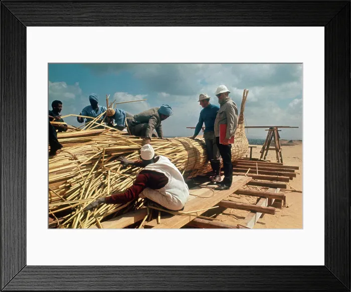 Framed Print : Workers Assembling the Boat Framed Print : Workers Assembling the Boat