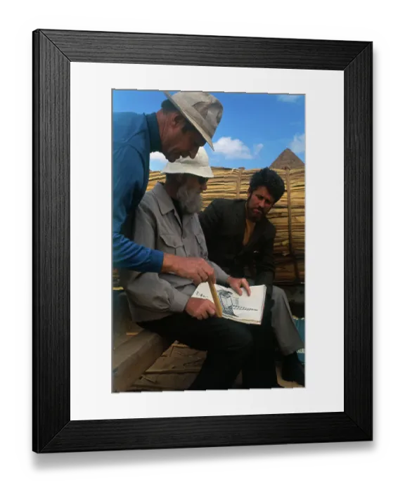 Framed Print : Norwegian Explorer Thor Heyerdahl Building Boats Framed Print : Norwegian Explorer Thor Heyerdahl Building Boats