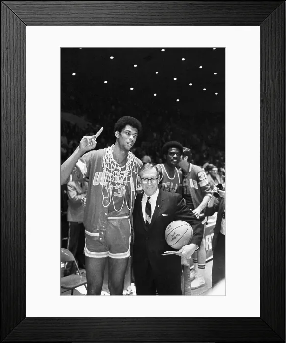 Framed Print : Lew Alcindor and Coach Wooden Last Game Framed Print : Lew Alcindor and Coach Wooden Last Game
